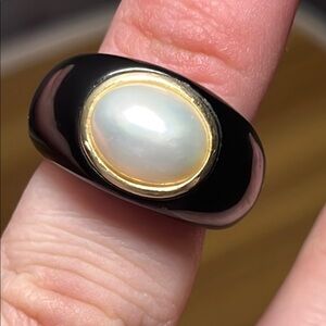 14k gold pearl ring